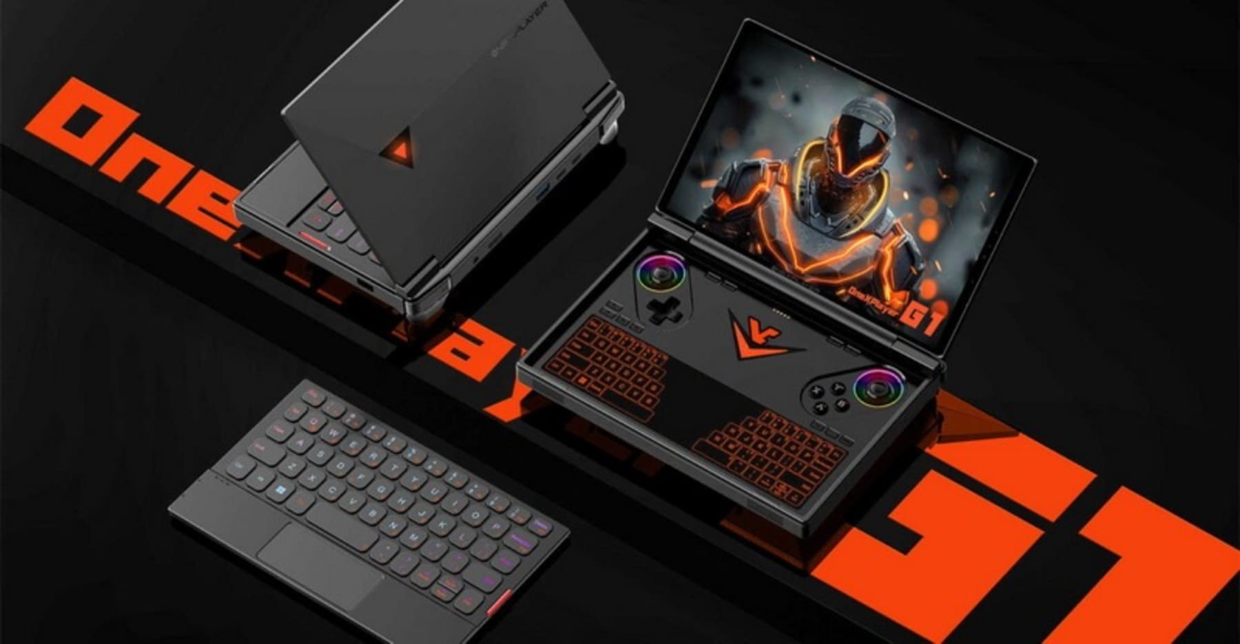 Представлен компактный игровой ноутбук OneXplayer G1 с процессором Ryzen 9 HX 370 и двумя клавиатурами