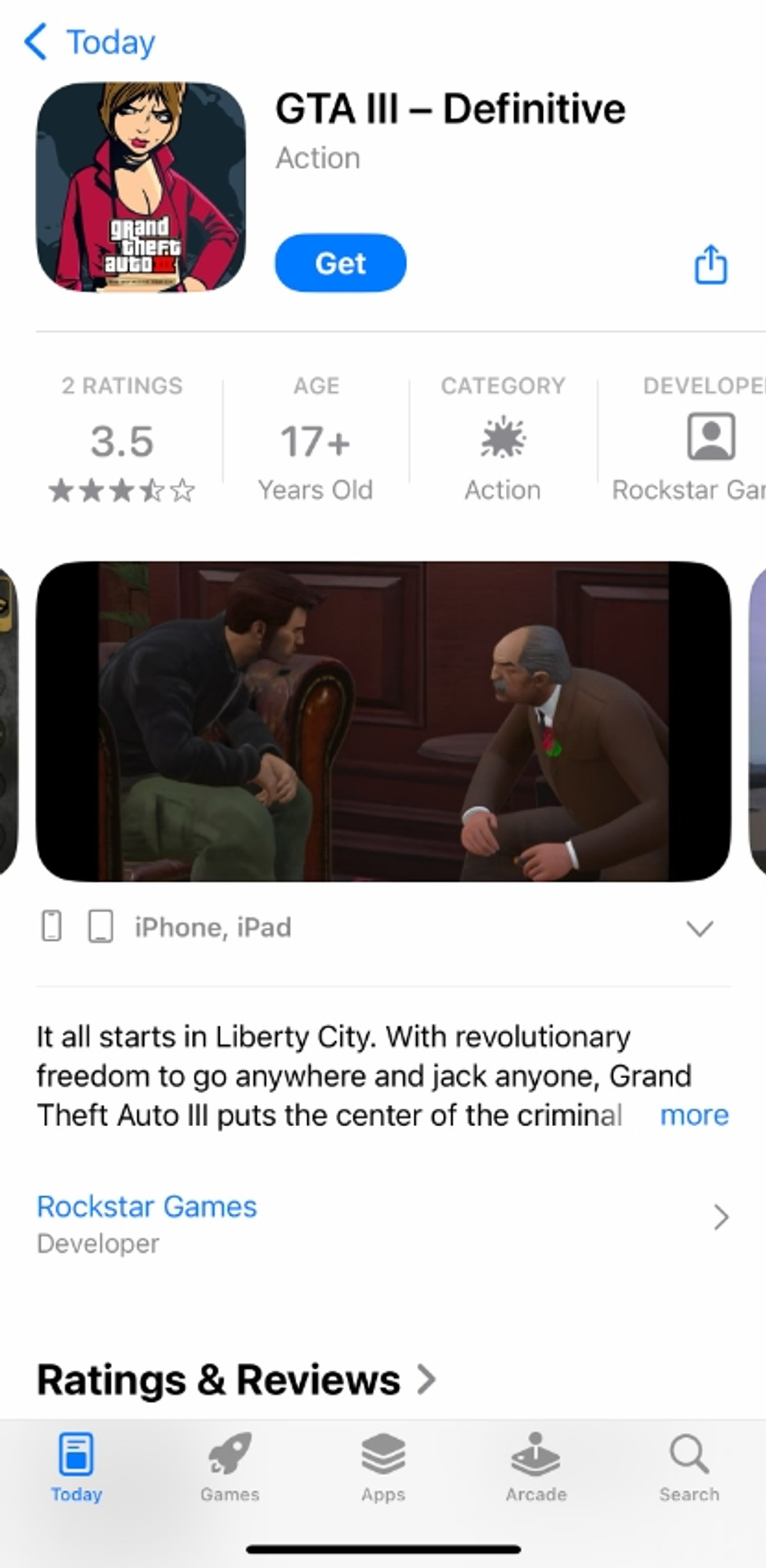 GTA III – Definitive тепер доступна безкоштовно для користувачів iOS