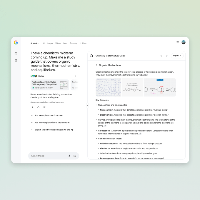 Штучний інтелект Google отримує нову функцію 'Canvas', допомогу в реальному часі з пошуком Live та інші можливості