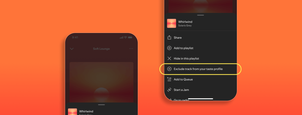Spotify дозволяє виключати треки з вашого профілю смаків для покращення рекомендацій
