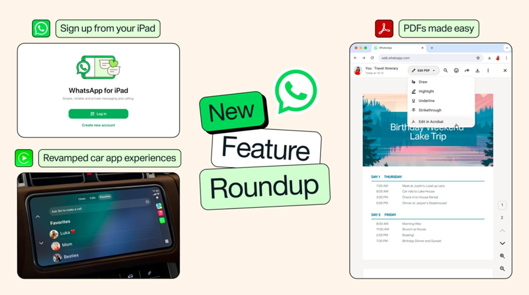 У WhatsApp додали нові можливості для CarPlay, Android Auto та iPad